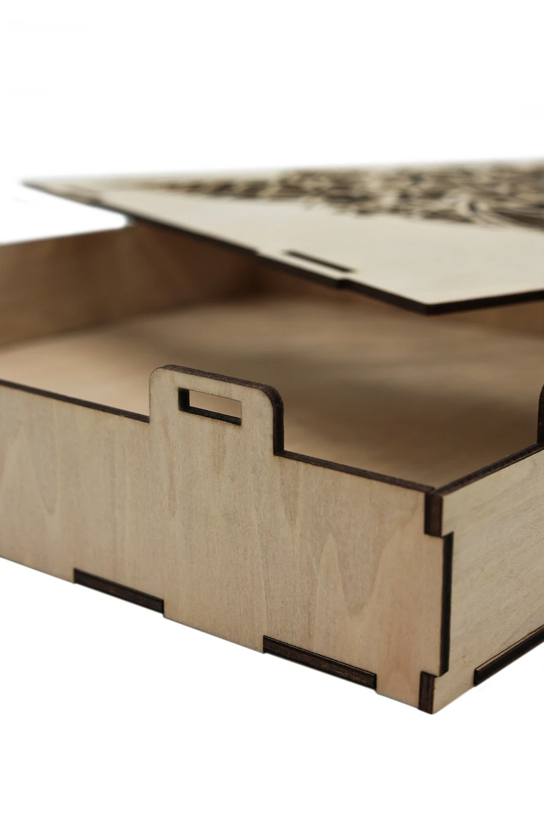 Коробка из фанеры с нанесением 257х257х51 мм#6