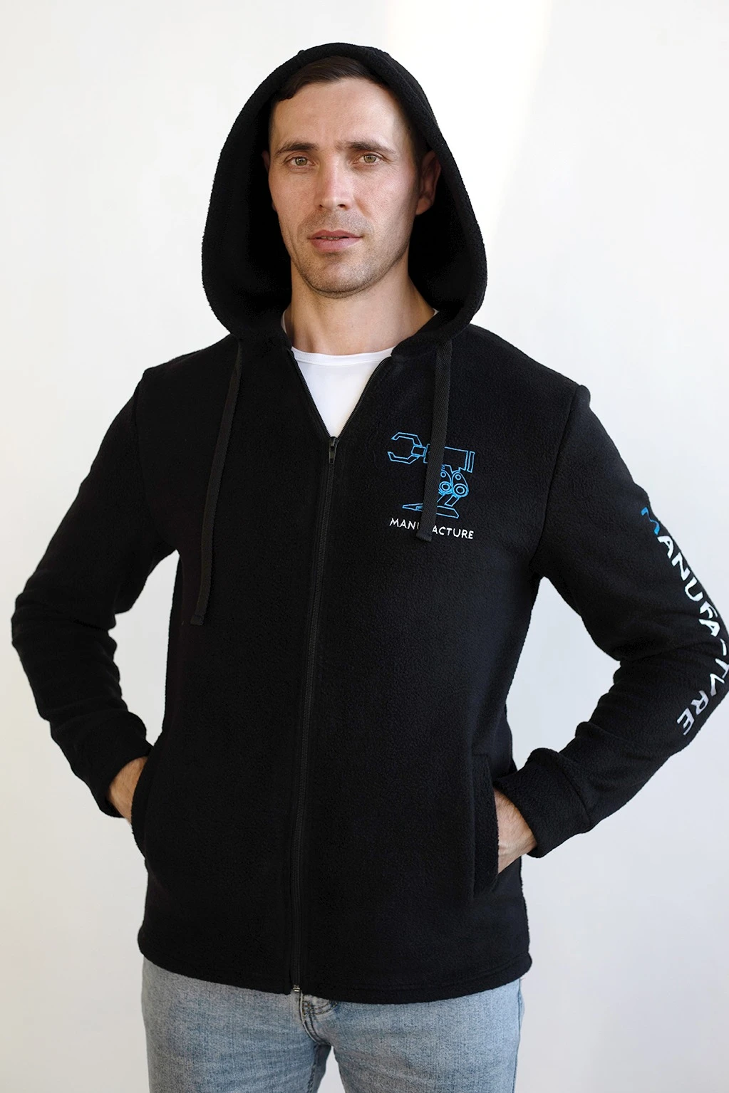 Толстовка Харисон флисовая с капюшоном унисекс, однотонная "Manufacture"#5