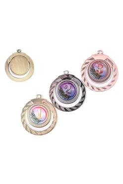 Медаль металлическая МК346 50мм с шильдом 25мм#1