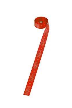 Купить ленту сатин ширина 1,5 см бордовая, печать белым с одной стороны