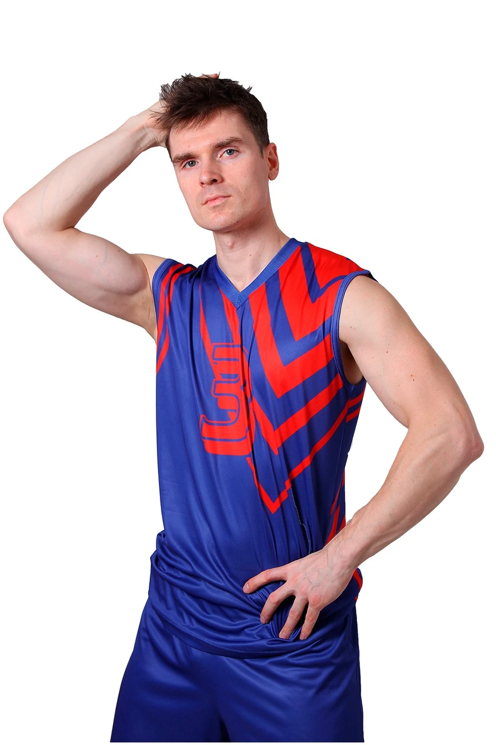 Баскетбольная форма Рассел мужская с полной запечаткой "SNOW"#8