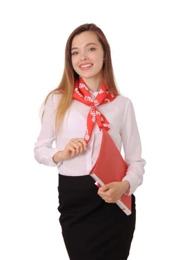 Купить косынку "КПРФ" из цветного шелка  треугольная