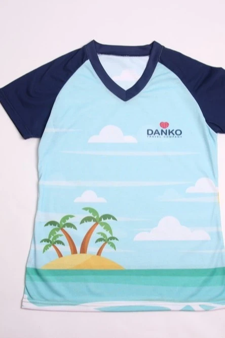 Футболка Спэйс V-ворот женская с полной запечаткой (полиэстер)#2