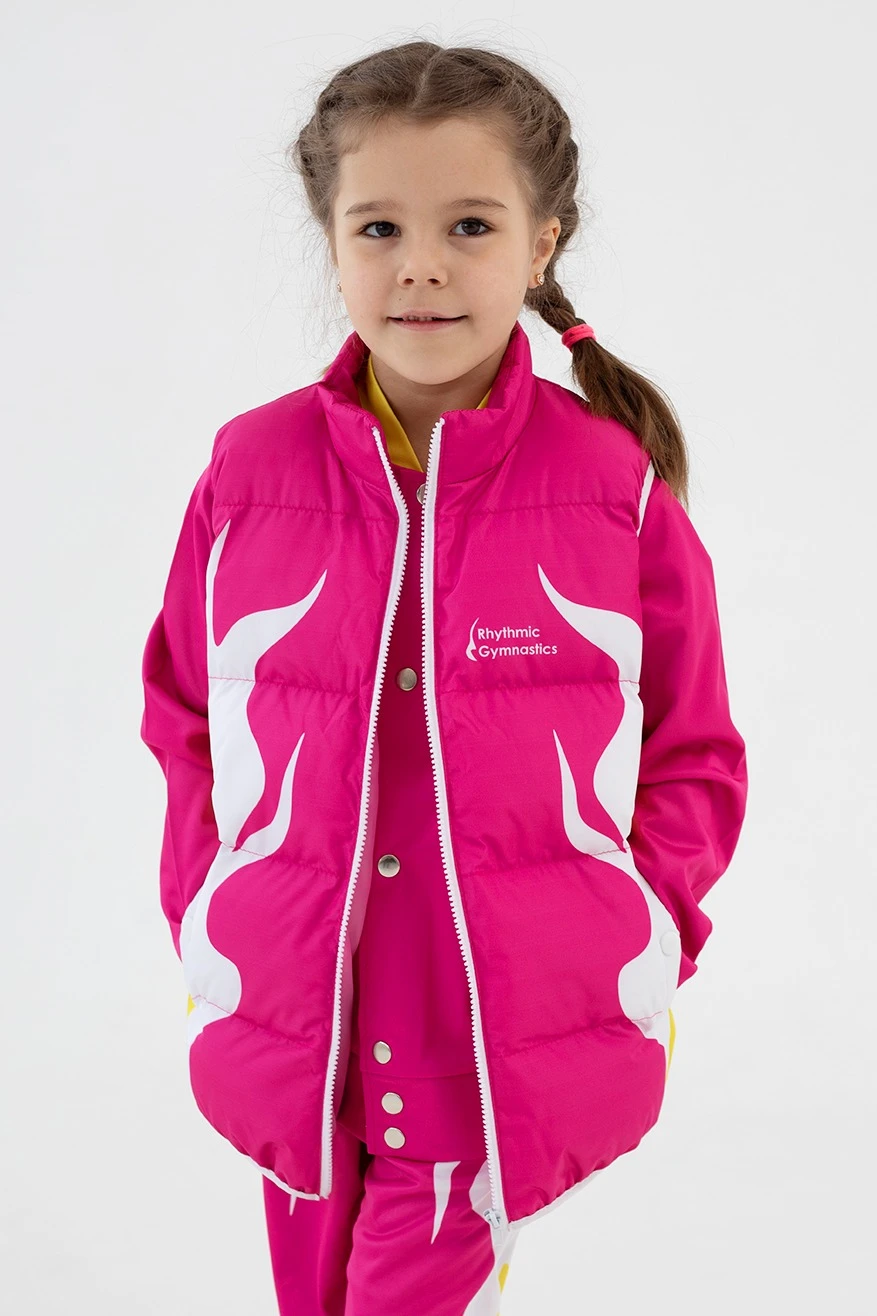 Жилет Морган Лайт с подкладом из лебяжьего пуха детский, с полной запечаткой "Eurhythmics"#2