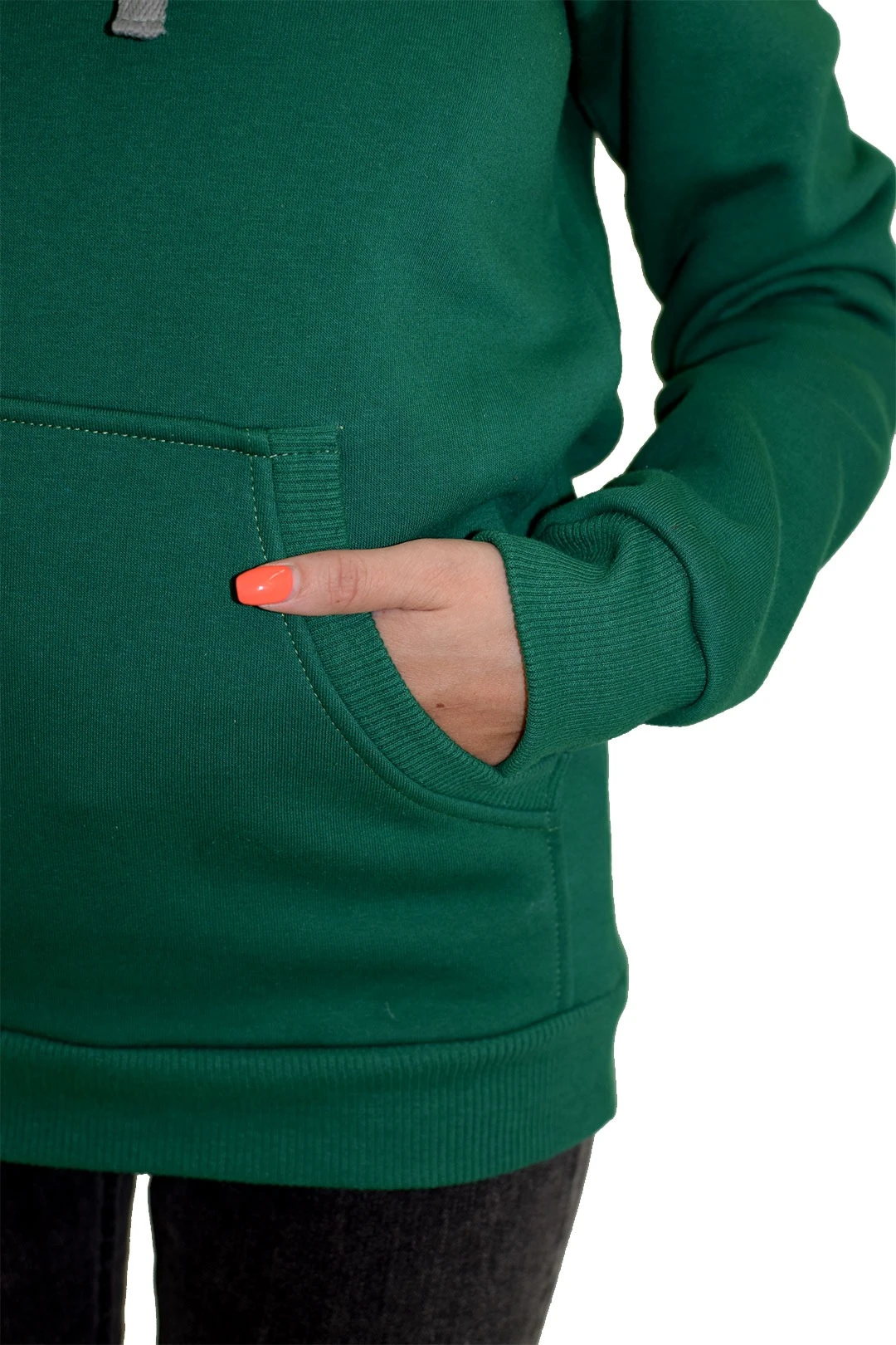 Худи Майк из футера унисекс, однотонный зеленый#2