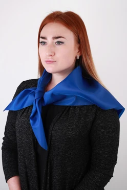 Платок Фантазия из шелка расцвечивания 80х80 см, однотонный#2