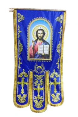 Купить хоругвь печатная 50х110 см "с образом Спаса Вседержителя "