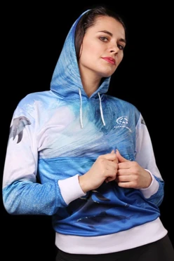 Купить Худи Томми унисекс с карманами, с полной запечаткой "Океанариум"