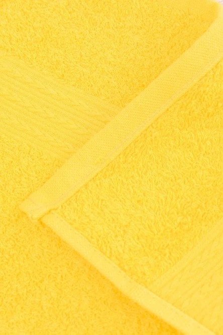 Полотенце махровое 50х90 см (Ituma), однотонное желтое#4