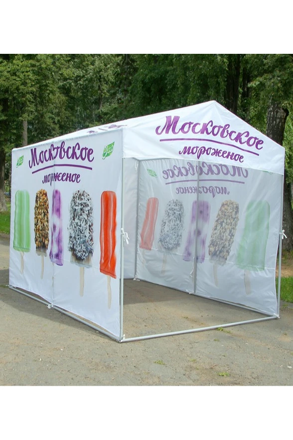 Купить Тент с полной запечаткой (без козырька) 2х3 м