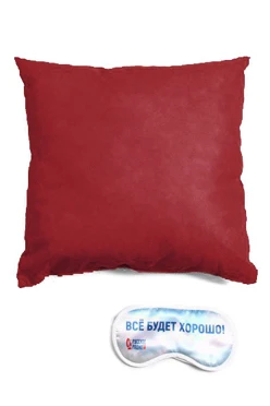 Купить подушку из спанбонда 35х35 см, однотонную бордовую