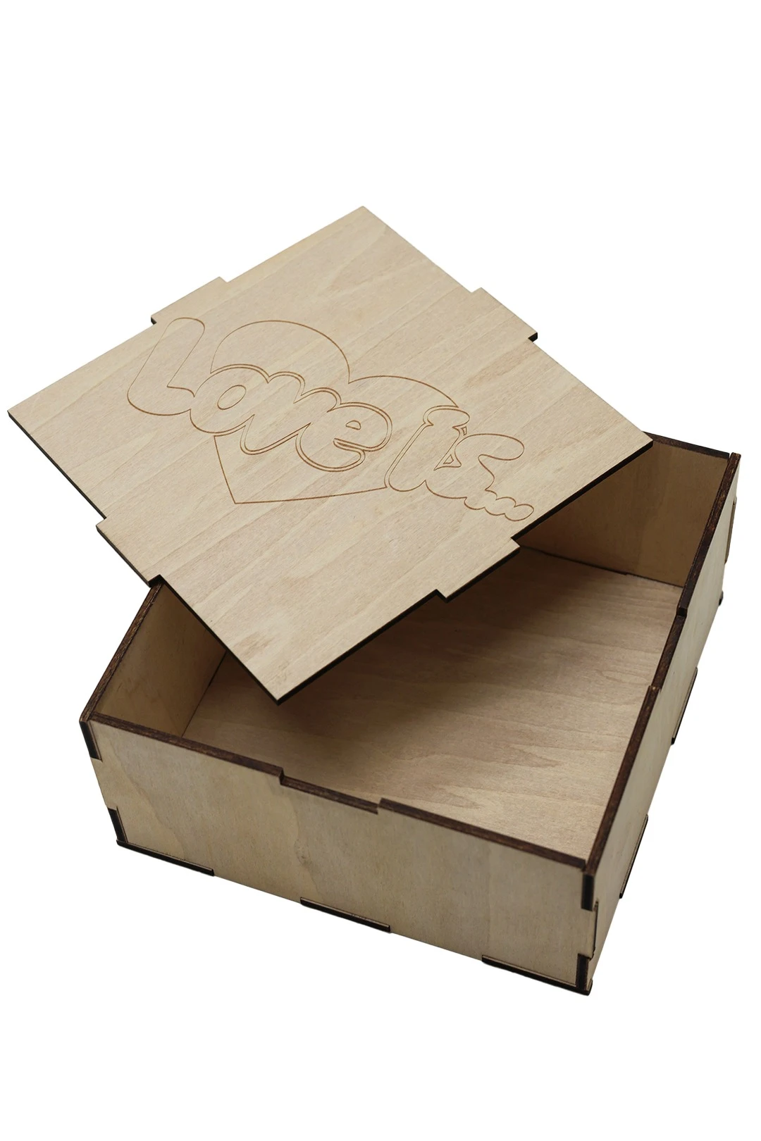 Коробка из фанеры с нанесением 136х136х65 мм#2 Коробка из фанеры с нанесением 136х136х65 мм#2