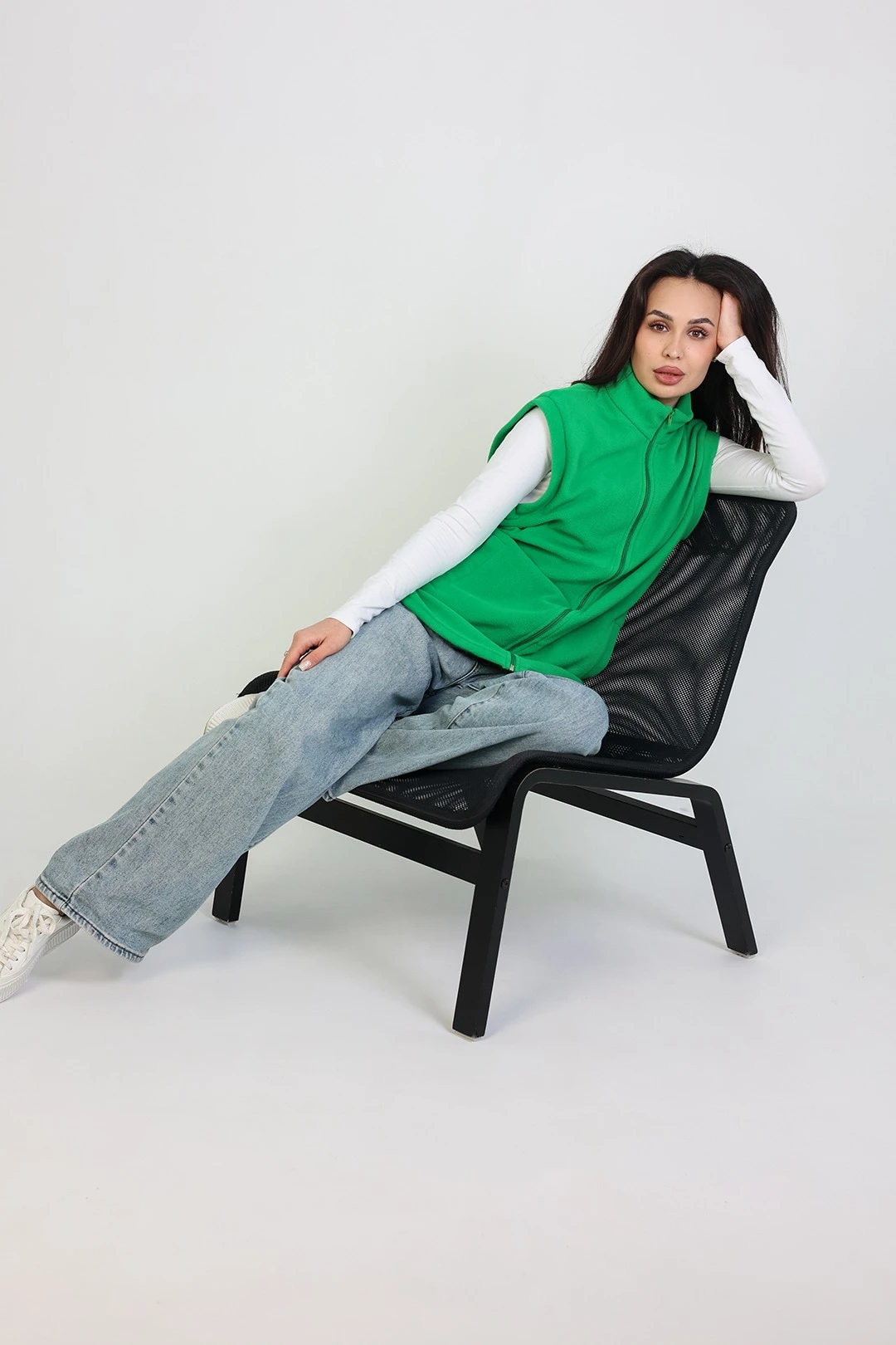 Купить жилет Браво флисовый зеленый