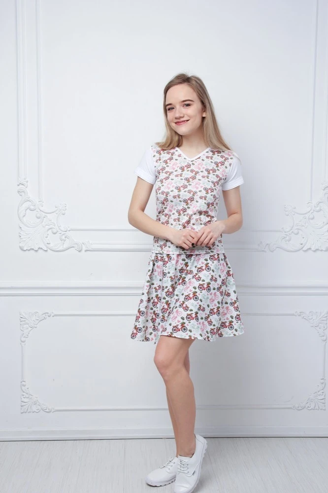 Футболка Гэлэкси V-ворот женская с полной запечаткой (полиэстер)#3