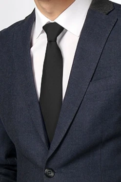 Купить галстук Тайм однотонный черный