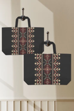 Купить сумку Комби из греты 45х35 см, с принтом на одной стороне "Branch pattern"