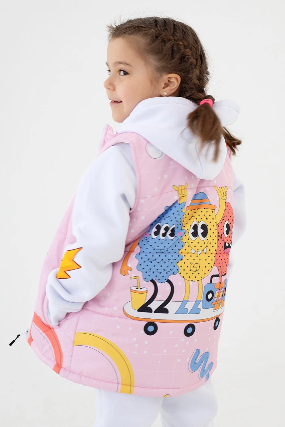 Жилет Портер на синтепоне со стежкой детский, с полной запечаткой#5