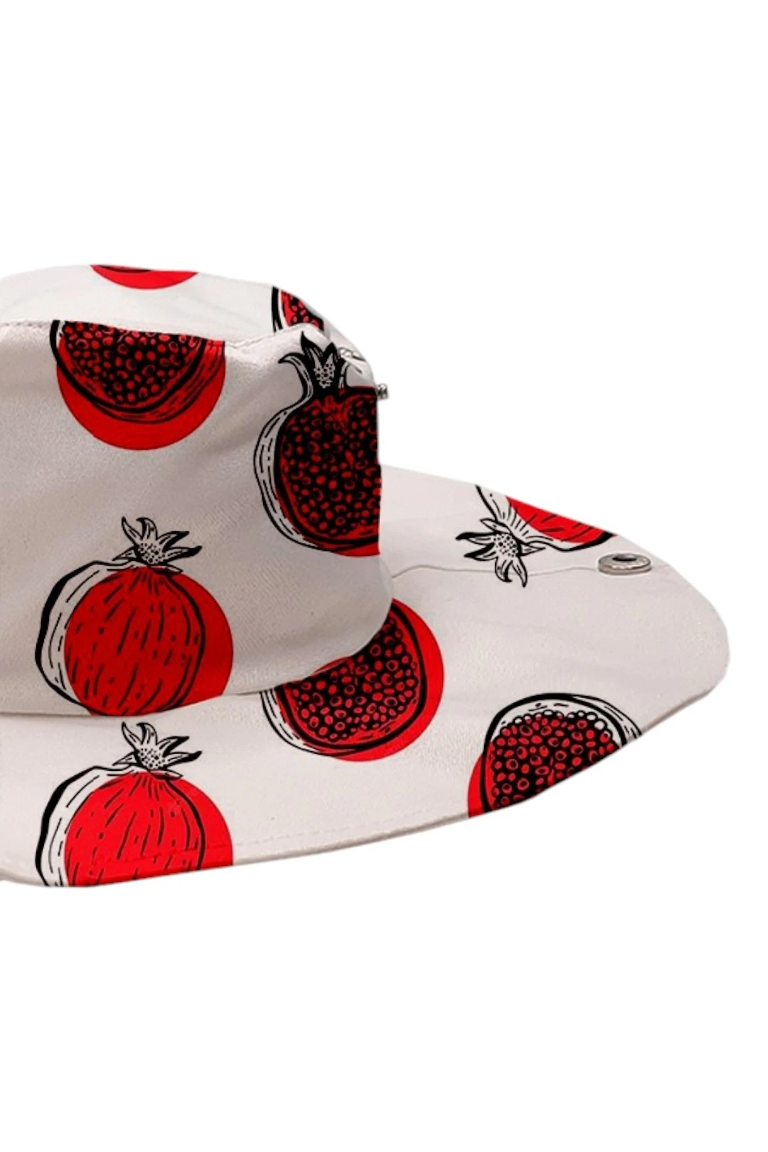 Панама Техас с полями на кнопках, с полной запечаткой "Pomegranate"#1