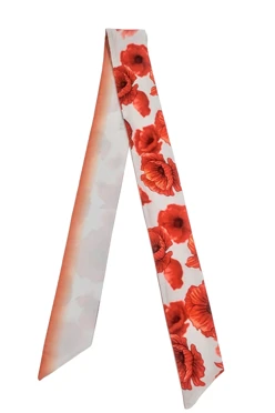 Шарф-платок Твилли двухслойный 7х130 см, с полной запечаткой#2