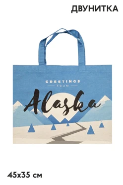 Сумка Эко Колор из двунитки  45х35 см, с печатью