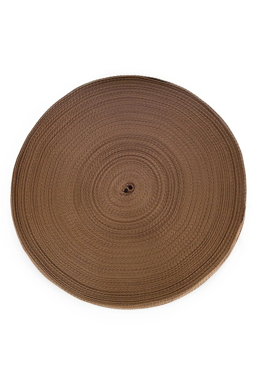 Купить ленту ременную шириной 30 мм, oднотонную коричневую