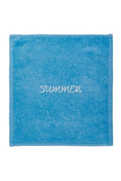 Купить полотенце махровое 30х30 см с вышивкой (Ituma), голубое