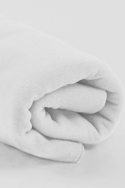 Купить плед Эконом (без обработки) флисовый 160х200 см, однотонный белый