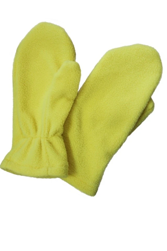 Купить варежки флисовые подростковые желтые Купить варежки флисовые подростковые желтые