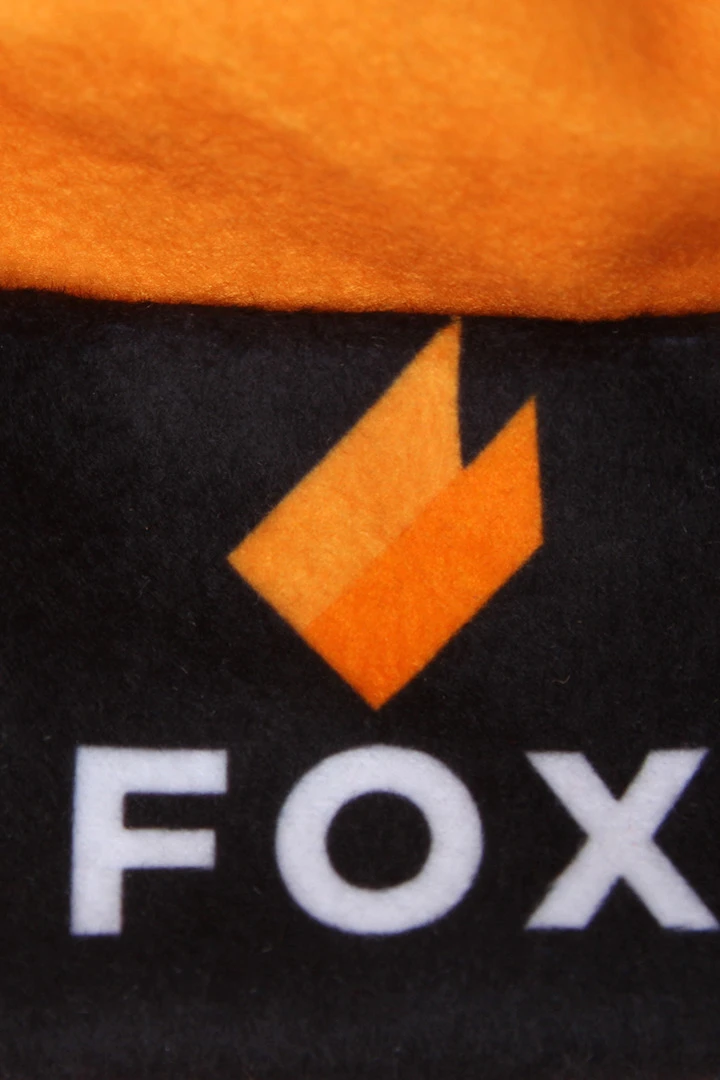 Шапка Лофт флисовая двухслойная взрослая, с полной запечаткой "FOX"#2