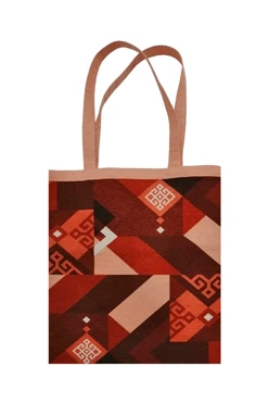 Купить сумку Айрис из льна 30х40, печать с двух сторон "Абстракция"