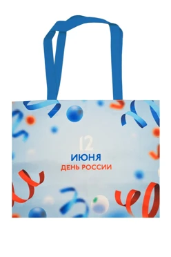 Сумка Комби из греты 40х30 см, печатью "12 июня"