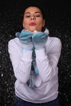 Купить варежки флисовые взрослые "Зима"