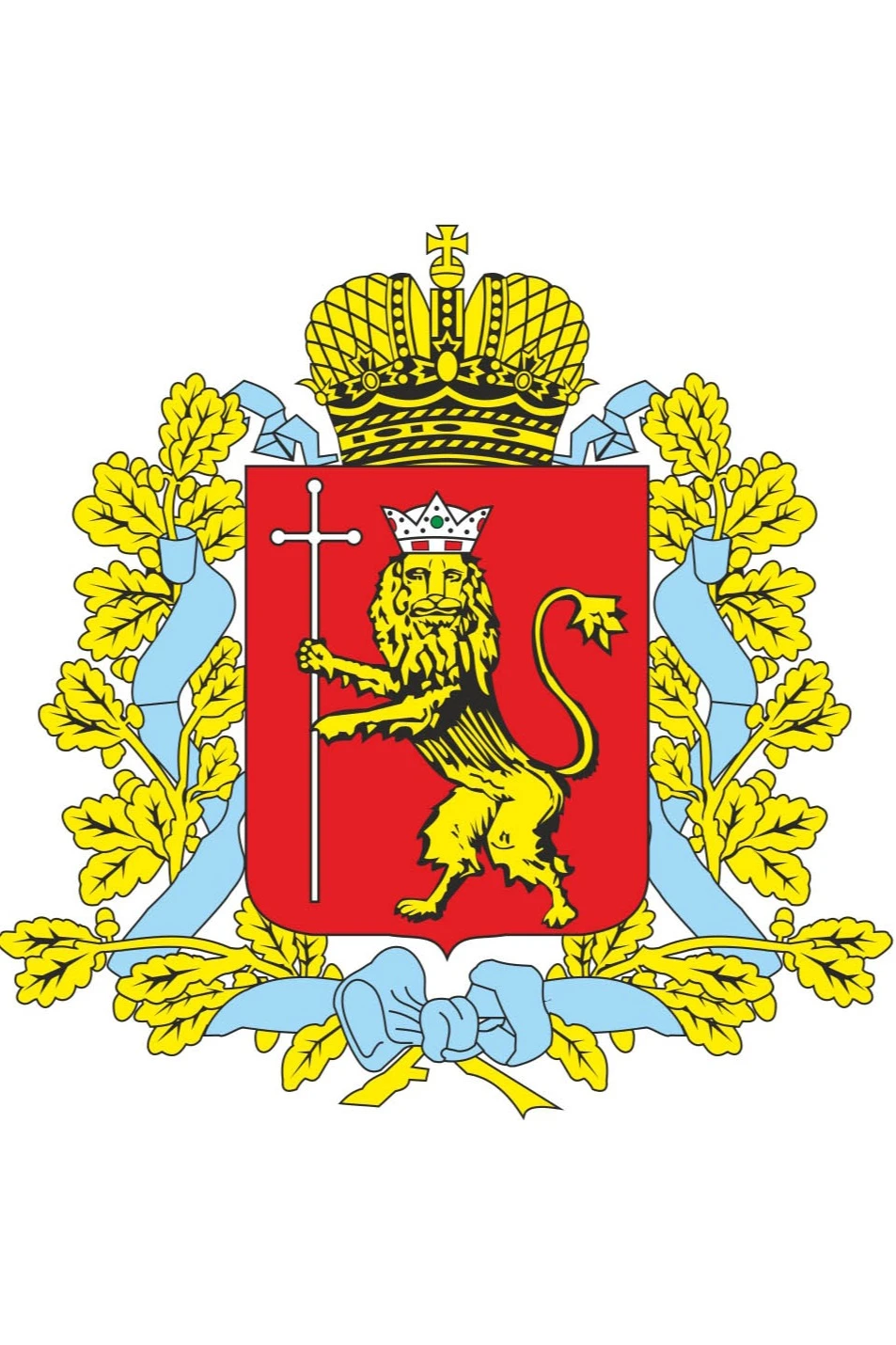 Герб Владимирской области 35х43 см, печатный#1 Герб Владимирской области 35х43 см, печатный#1