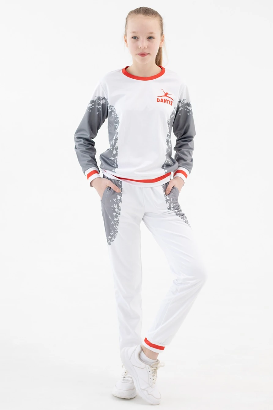 Брюки Экшен зауженные детские с полной запечаткой "Dances"#4