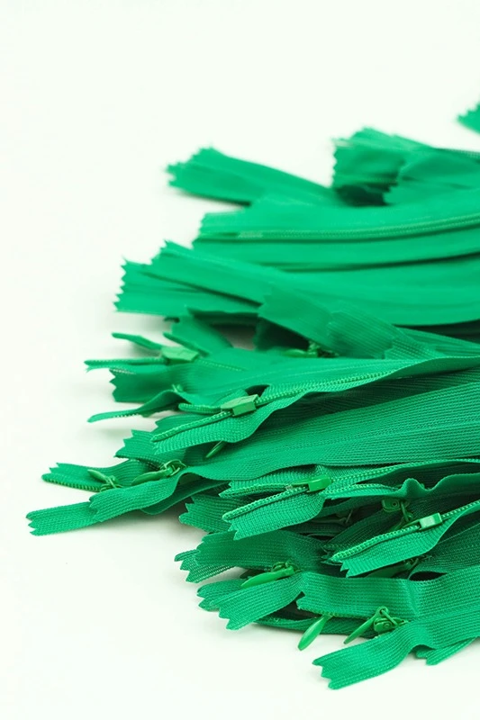 Купить молнию тип 3 потайная неразъемная 40 см, зеленая