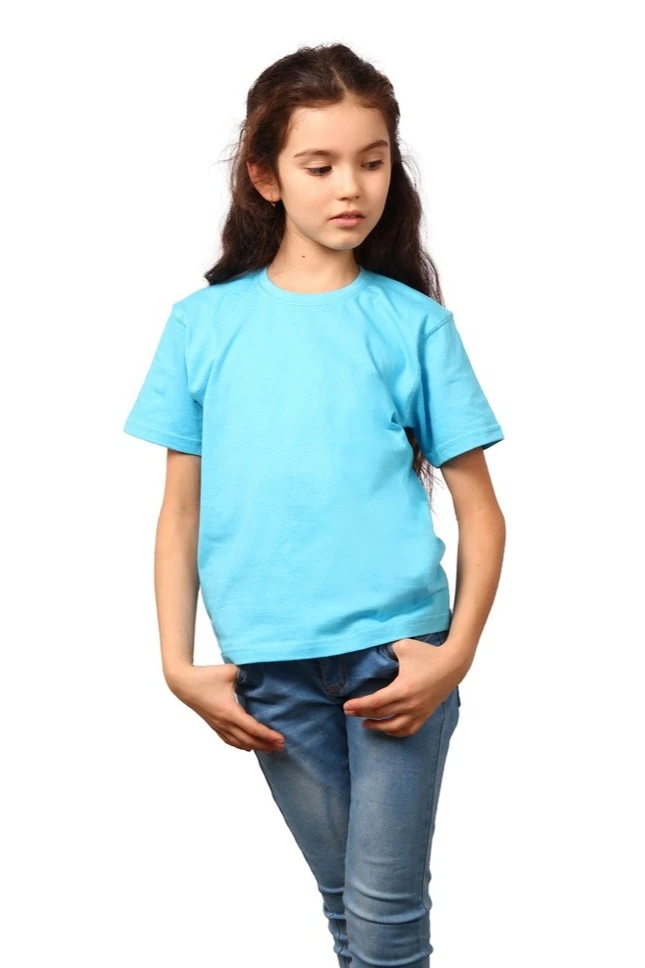 Купить футболку Премиум детскую небесную