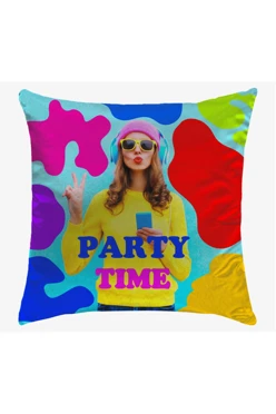 Купить подушку 45х45 см, с принтом "Party Time"