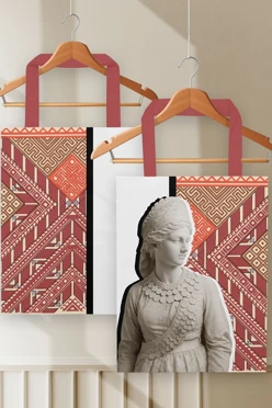 Купить сумку Лайт из габардина 35х45 см, с принтом "Monument"