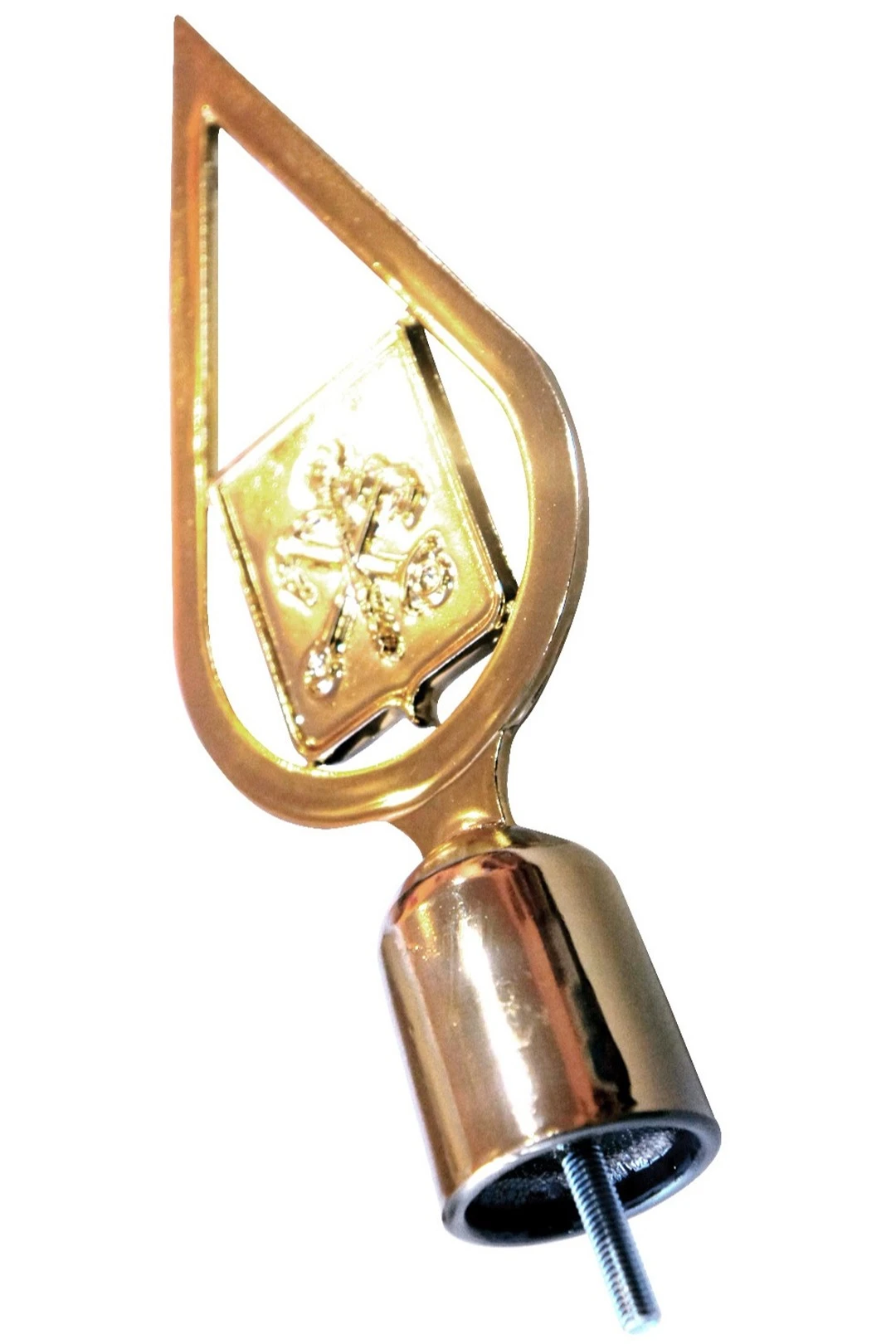 Навершие с вырезным гербом Санкт-Петербурга пластиковое#2 Навершие с вырезным гербом Санкт-Петербурга пластиковое#2