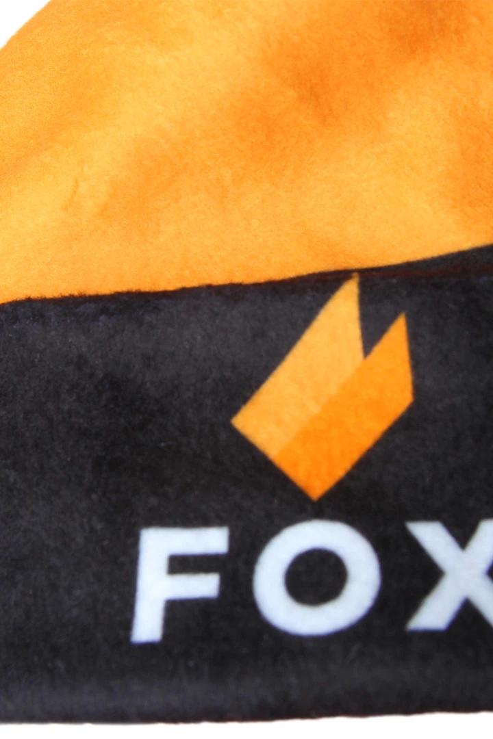 Шапка Лофт флисовая двухслойная взрослая, с полной запечаткой "FOX"#5