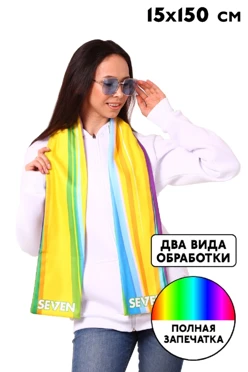 Купить шарф двухслойный утепленный 15х150 см, с полной запечаткой