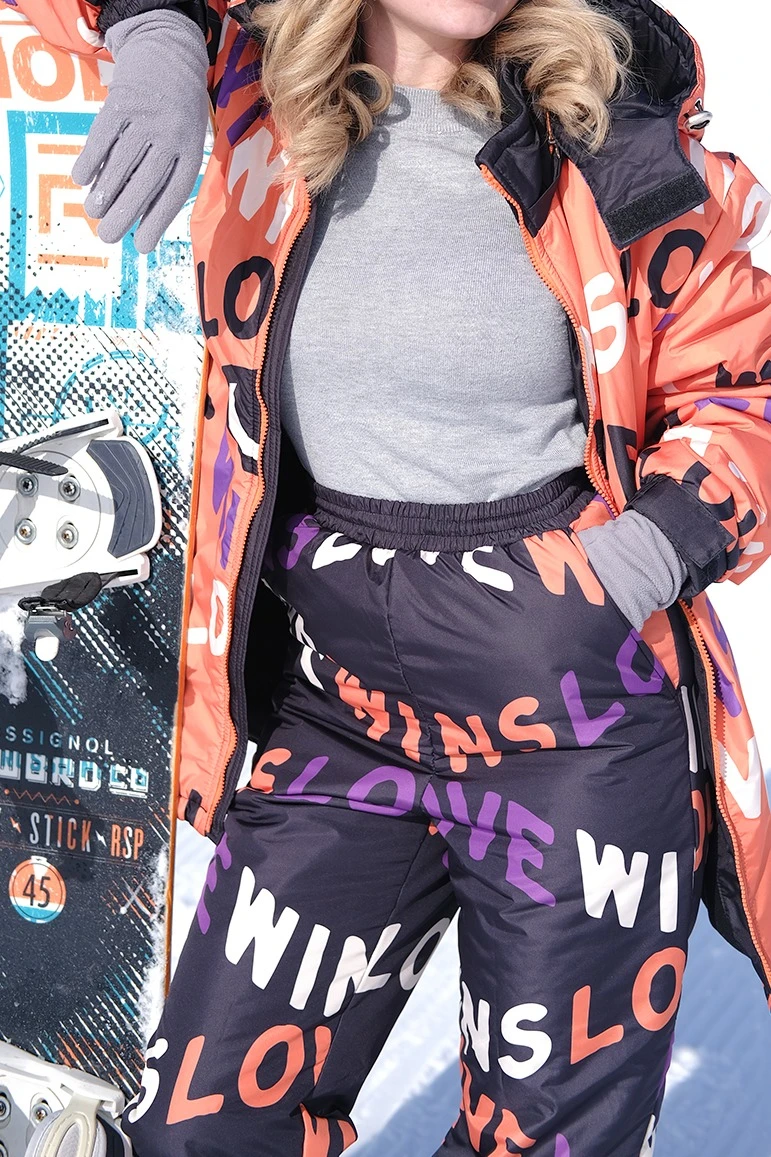 Брюки Слайд на синтепоне унисекс, с полной запечаткой "WINS"#3