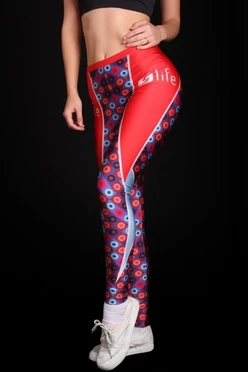 Легинсы женские с узким поясом с принтом "5live"