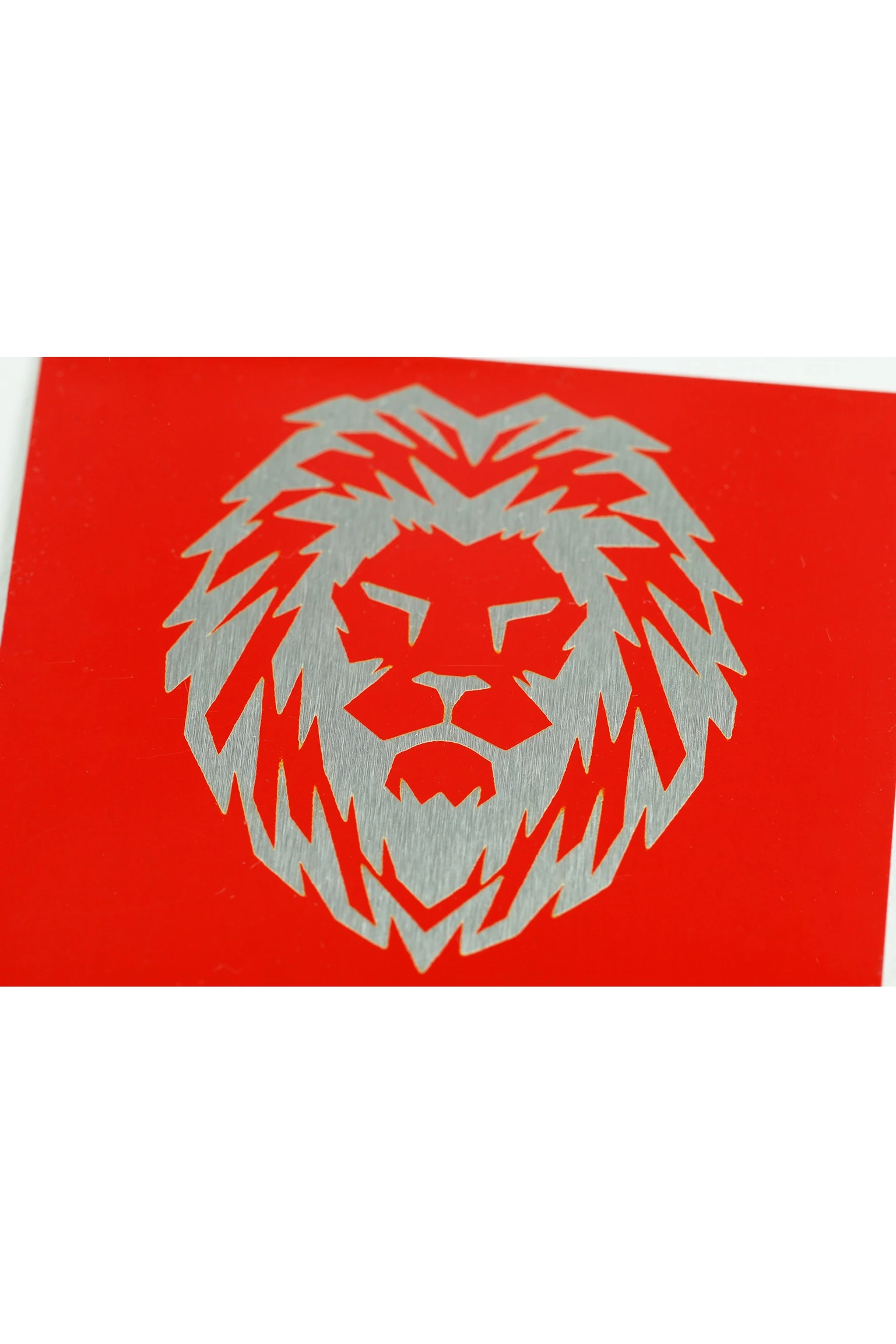 Алюминий глянцевый 300х600 мм 0,45 мм, красный/серебро#1