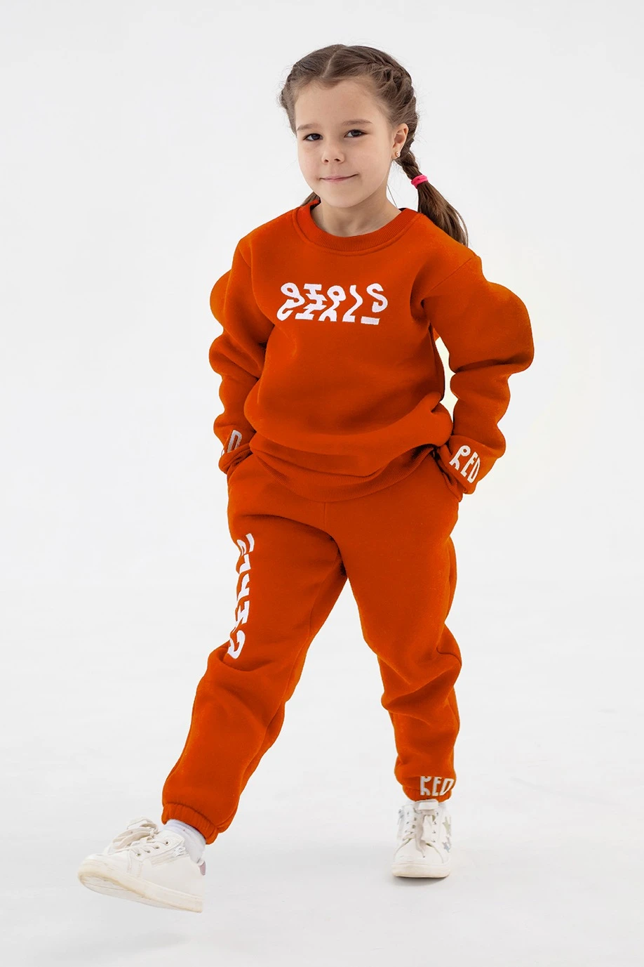 Купить свитшот Тревис из футера детский, однотонный оранжевый Купить свитшот Тревис из футера детский, однотонный оранжевый