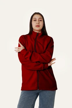 Купить толстовку Каспер флисовую унисекс, однотонную бордовую