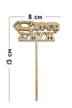 Купить топпер 3 мм, фанера "Липа" 3х8 см