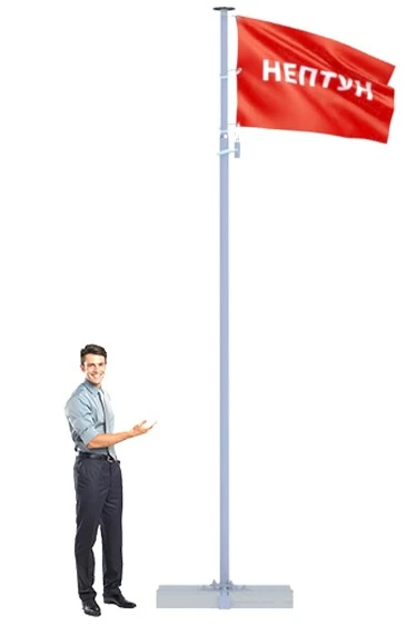 Аренда флагштока из алюминия с закрытым механизмом 4 м (покраска)#2