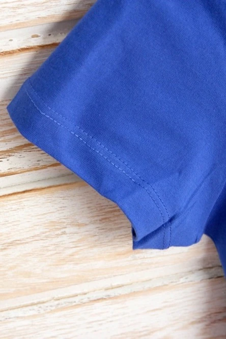 Футболка Премиум женская (Modern) однотонная синяя (хлопок)#4