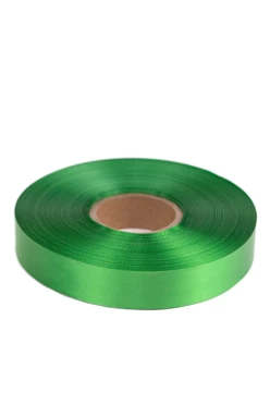 Купить ленту сaтин шириной 20 мм, однотонную зеленую
